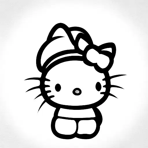 hello kitty kill cops tattoo design idea