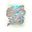 The words "numbers 6:24" in a pretty cursive writing tattoo design idea