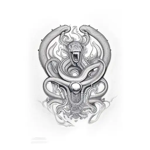 adaga com uma cobra  tattoo design idea