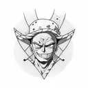 zoro one piece  tattoo design idea