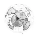 globe  "this world is not made for me" tattoo design idea