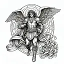saint michael archangel tattoo design idea