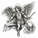 saint michael archangel tattoo design idea