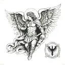 saint michael archangel tattoo design idea