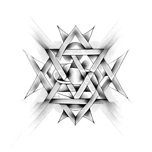 Star of david tattoo design idea