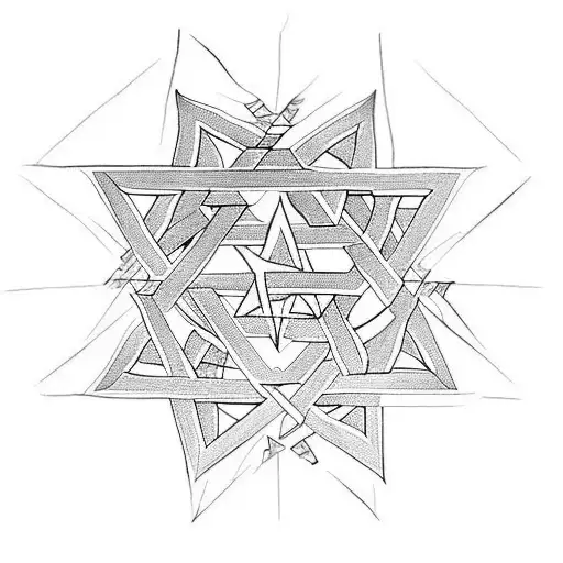 Star of david tattoo design idea