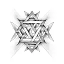 Star of david tattoo design idea