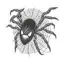 spider and skate tattoo design idea