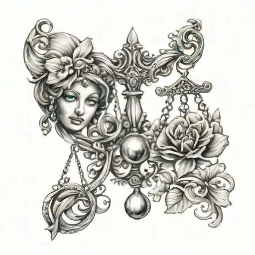 Aquarius and libra tattoos tattoo design idea