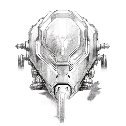 mecha makima tattoo design idea