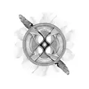 Infinity Symbol made of feathers that looks messy tattoo design idea