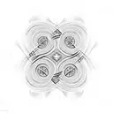 Infinity Symbol made of feathers that looks messy tattoo design idea