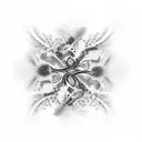 Infinity Symbol made of feathers that looks messy tattoo design idea