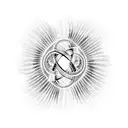 Infinity Symbol made of feathers that looks messy tattoo design idea