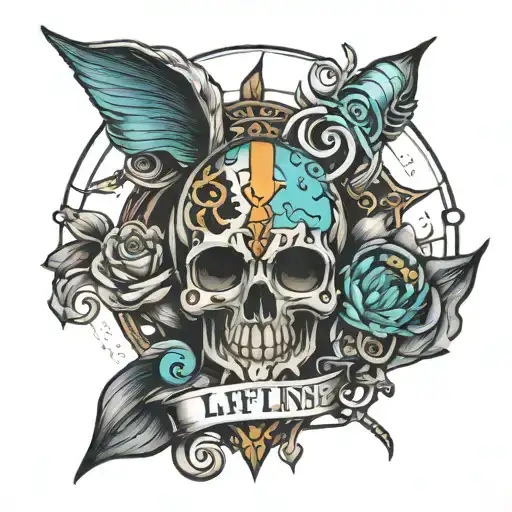 lifeline tattoo design idea