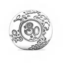 8 Ball tattoo design idea