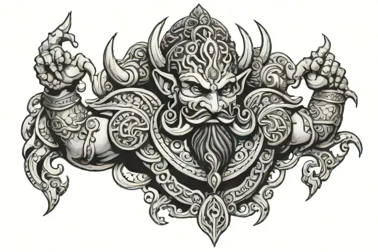 Ravana tattoo design idea