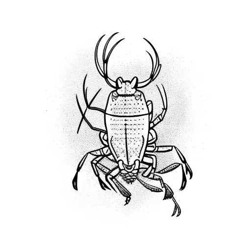 crayfish at the top of empire state building tattoo design idea