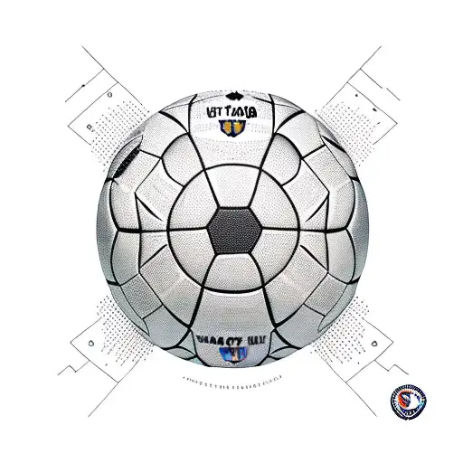 kid with soccer ball and camp nou tattoo design idea