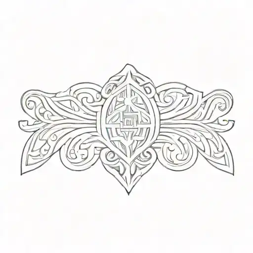 kelly pattern neotribal tattoo design idea