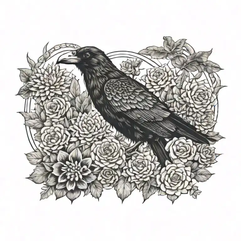 balanced, Western, Wild Flowers, raven, cowboy, Cactus, desert, Cactus tattoo design idea