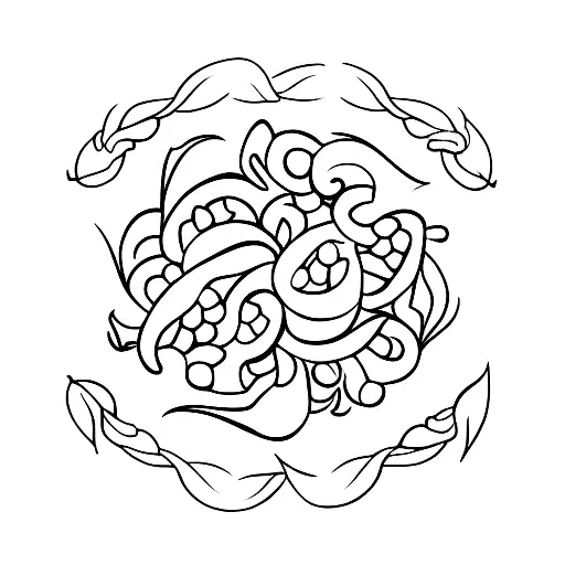 garlic braid tattoo design idea