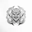 write " I am the devil" in sumerian letter tattoo design idea