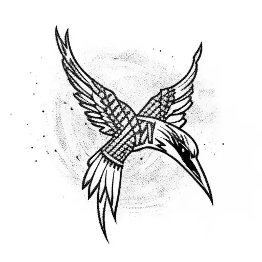 Thunderbird with lightning  tattoo design idea