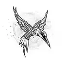 Thunderbird with lightning  tattoo design idea