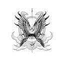 Thunderbird with lightning  tattoo design idea