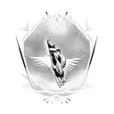 Thunderbird with lightning  tattoo design idea