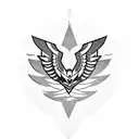 Thunderbird with lightning  tattoo design idea