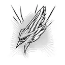Thunderbird with lightning  tattoo design idea