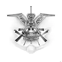 merlin 101 helicopter  tattoo design idea