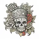 buttock tattoo design idea