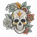 buttock tattoo design idea