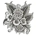 buttock tattoo design idea