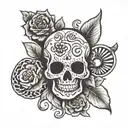 buttock tattoo design idea