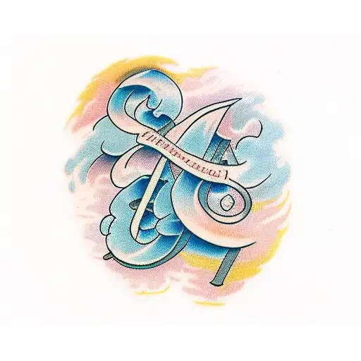 lyrical script for married couple tattoo design idea