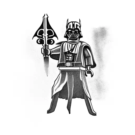 Lego harry potter fighting lego darth vadar tattoo design idea