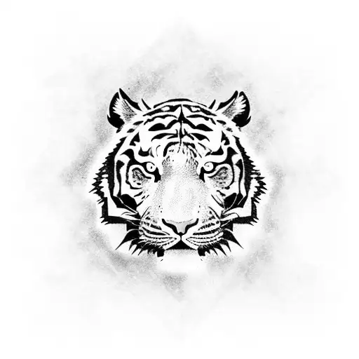 tiger tribal tattoo design idea