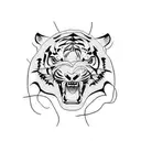 tiger tribal tattoo design idea