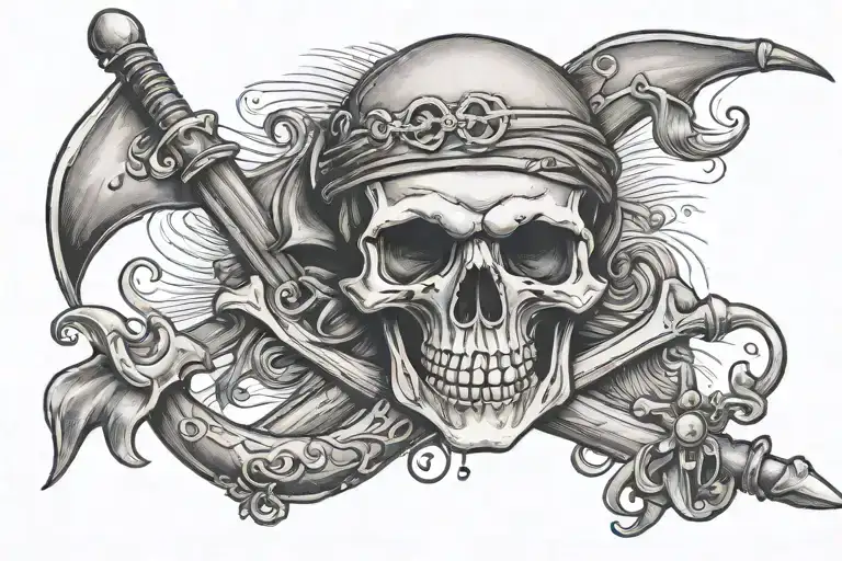 Jolly Roger tattoo design idea