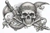 Jolly Roger tattoo design idea