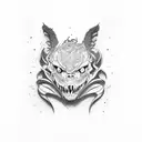 neo traditional peaxh with bite mark  tattoo design idea