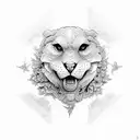 neo traditional peaxh with bite mark  tattoo design idea