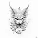 neo traditional peaxh with bite mark  tattoo design idea