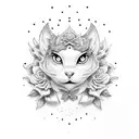 neo traditional biten peach   tattoo design idea