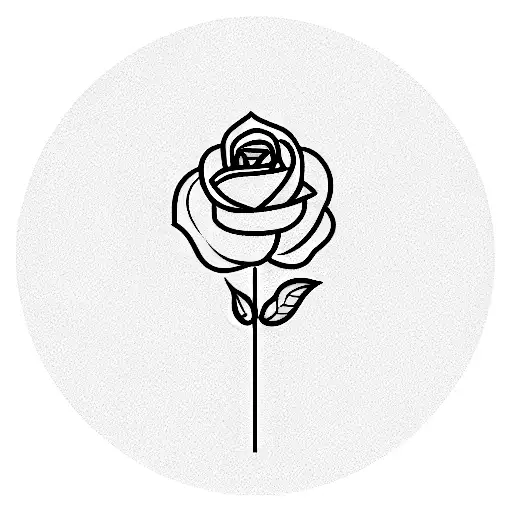 rose with nyc skyline as stem tattoo design idea
