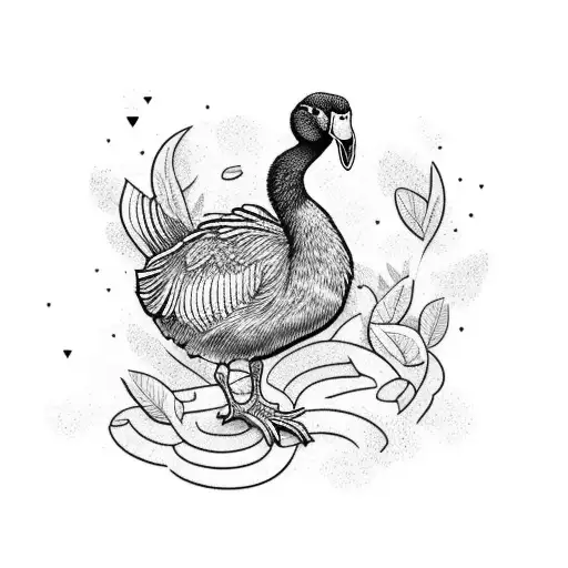 ugly duckling tattoo design idea